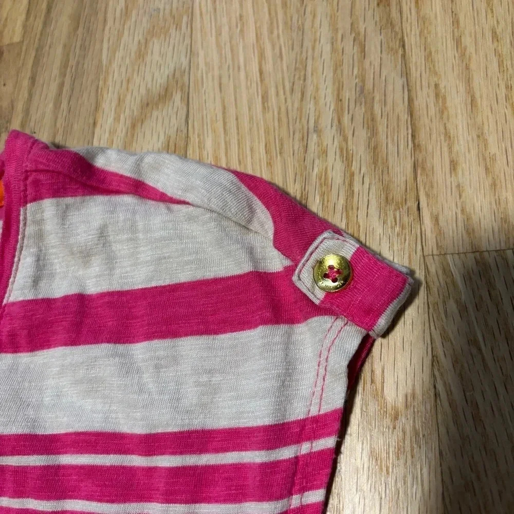 Tommy Hilfiger | Striped Maxi Dress Cinch Waist, Pockets & Gold Button Detail - Picture 5 of 12
